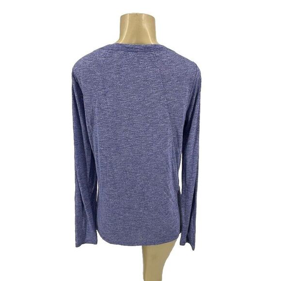 Athleta Small Long Sleeve Boat Neck Active Running Gym T-Shirt Rolled Hem 33-13 - Picture 3 of 8